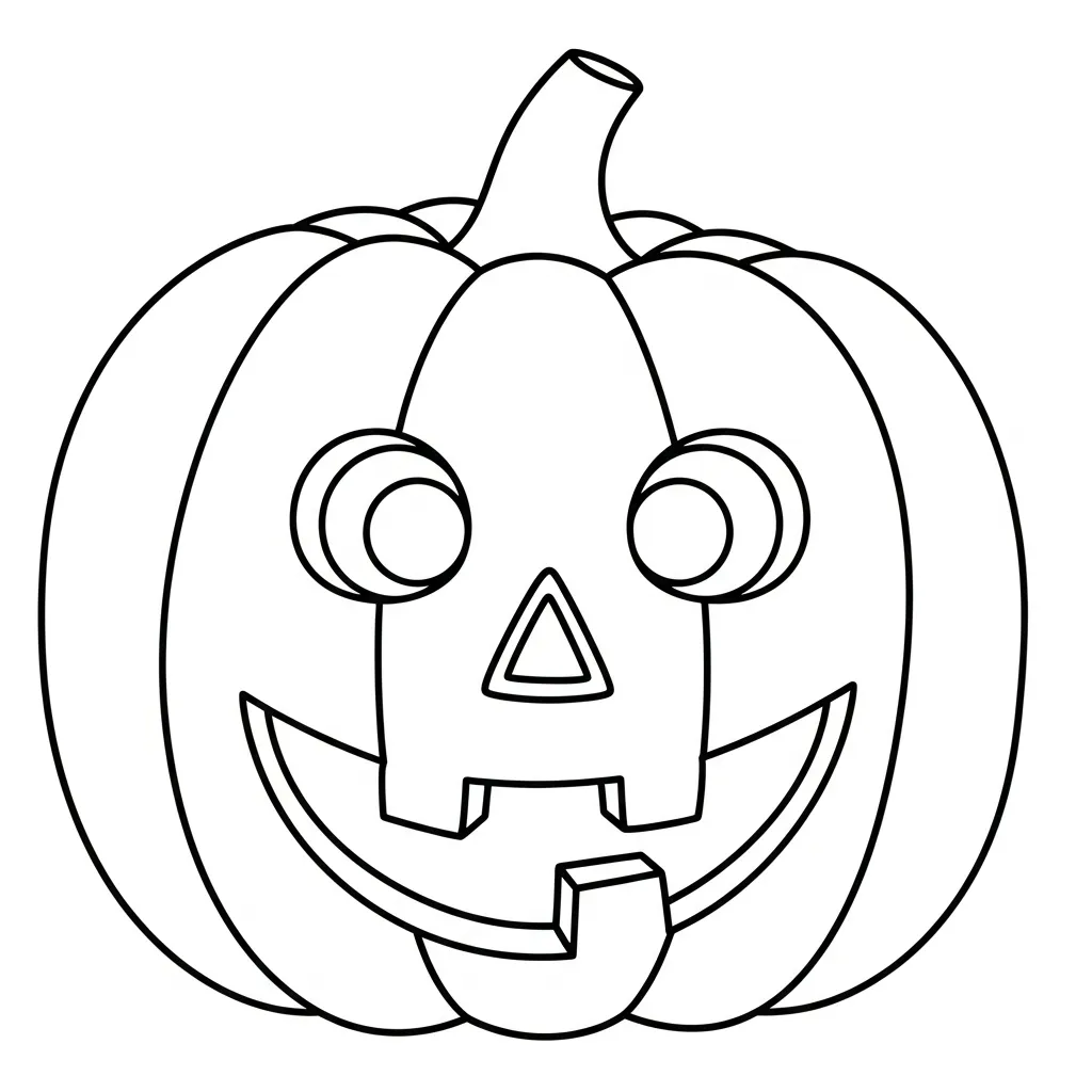 Kleurplaat Pompoen snijpatronen 3