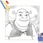 Kleurplaat Shrek thumbnail