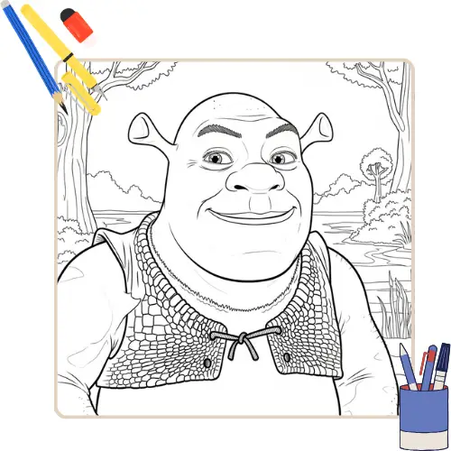 Kleurplaat Shrek thumbnail