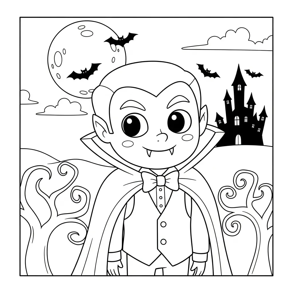 Kleurplaat Vampire 2