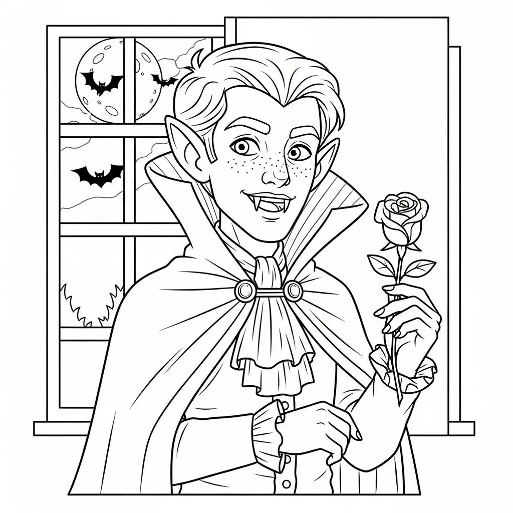 Kleurplaat Vampire 4