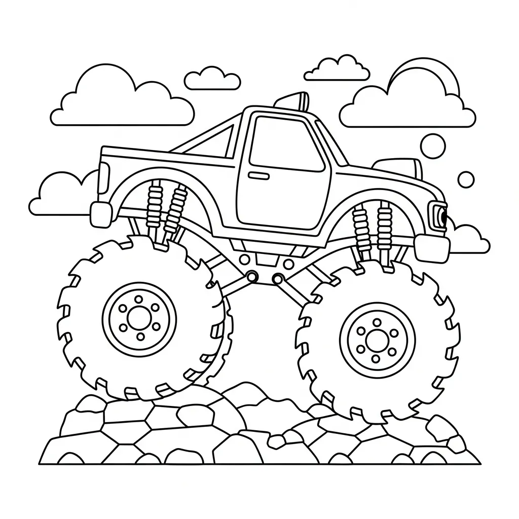 Kleurplaat monstertruck 3