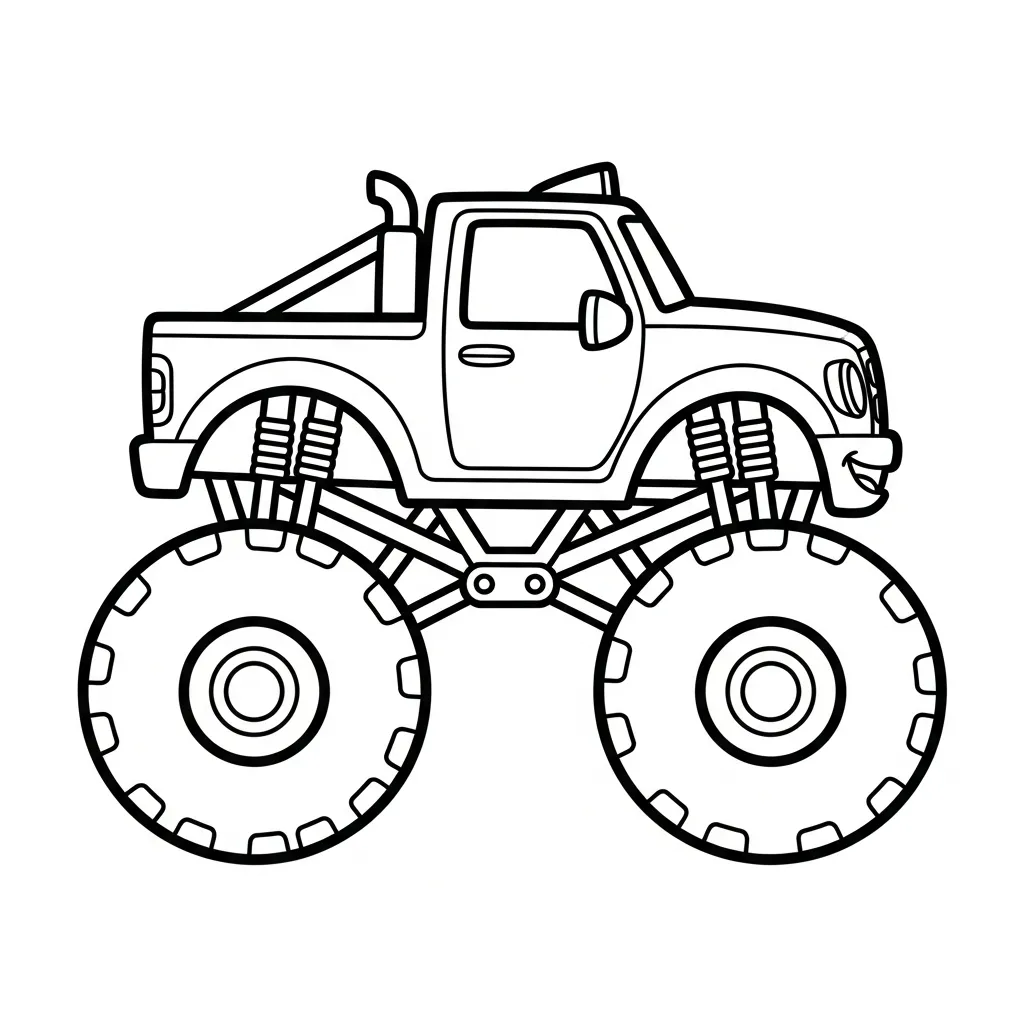 Kleurplaat monstertruck 4