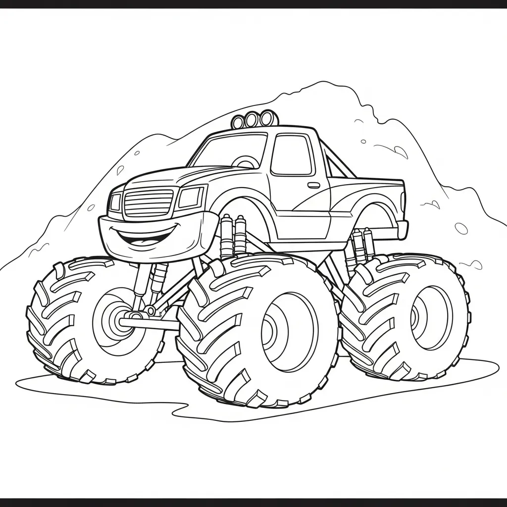 Kleurplaat monstertruck