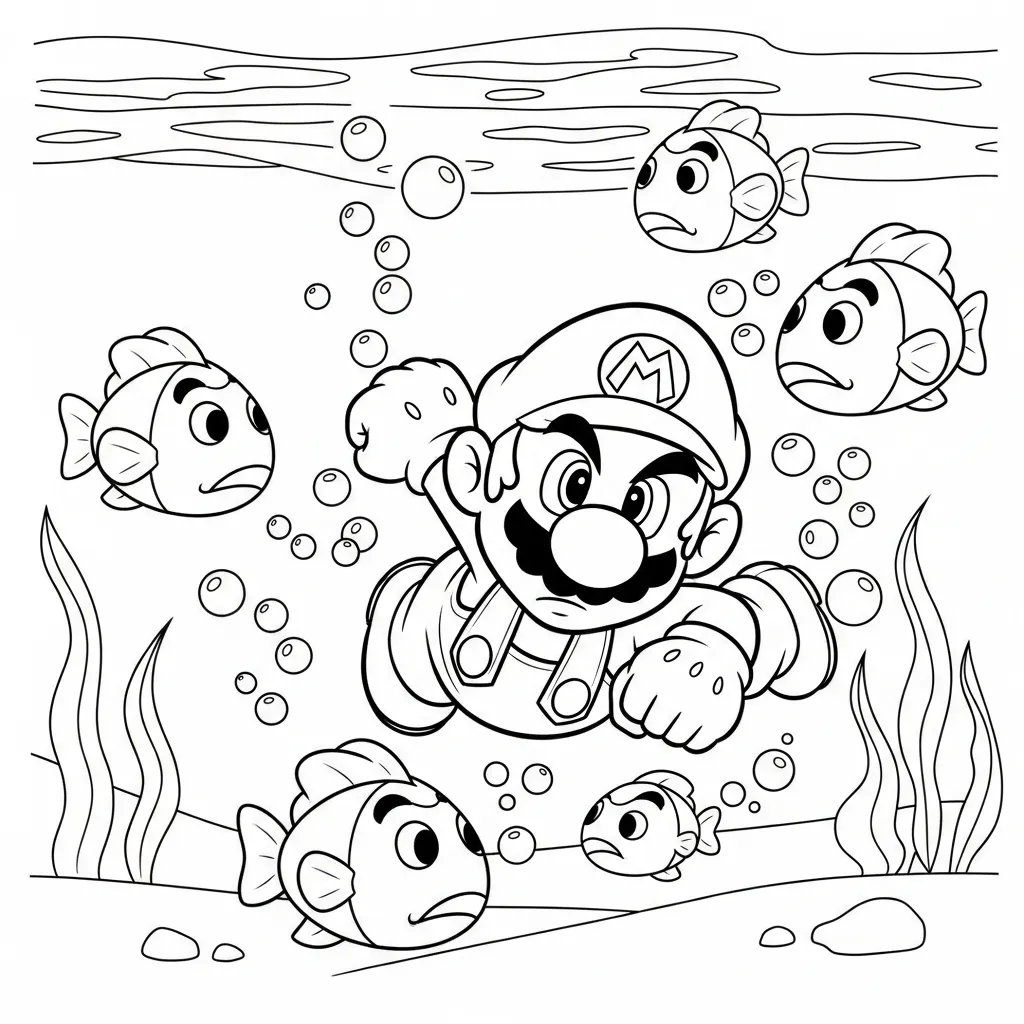 Mario kleurplaat 14 Mario kleurplaat 6