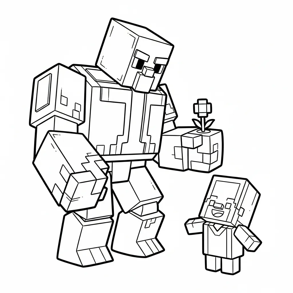 Minecraft kleurplaat 18 Minecraft kleurplaat 10