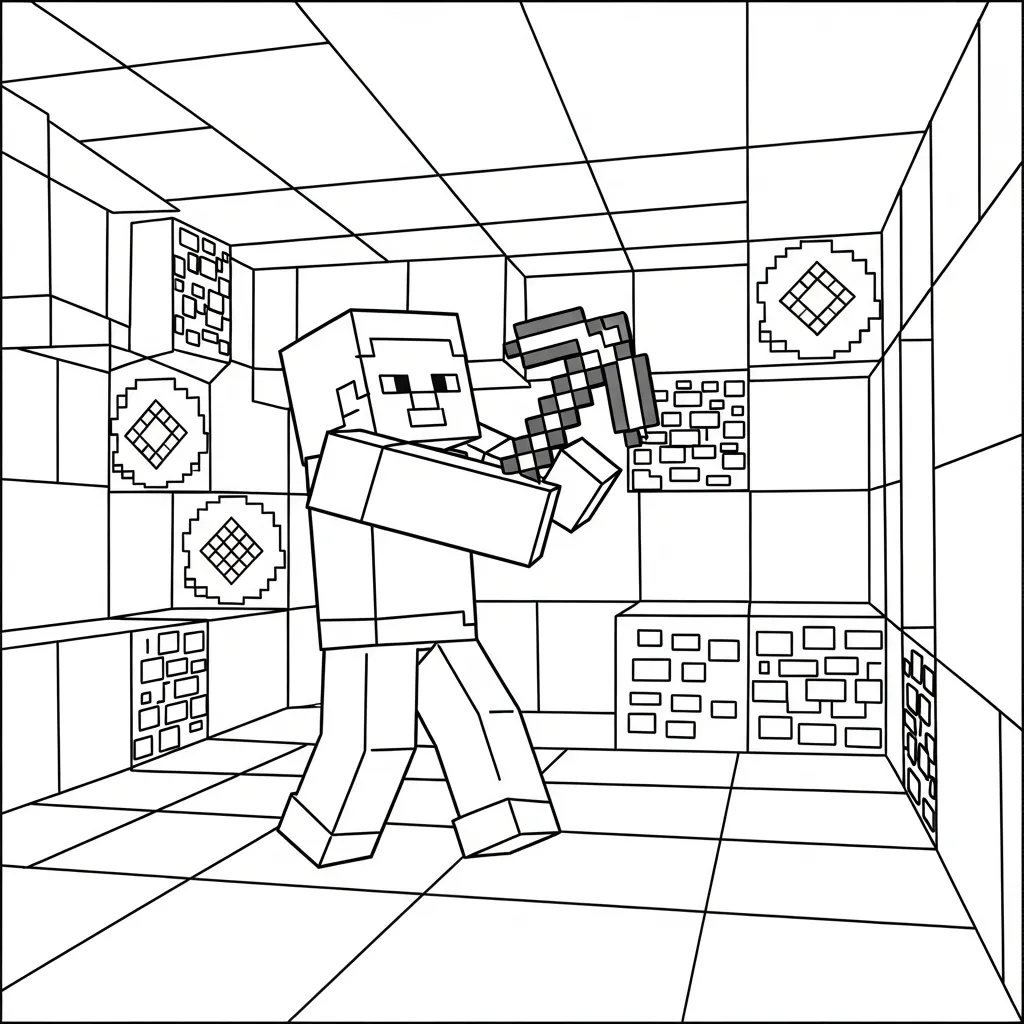 Minecraft kleurplaat 15 Minecraft kleurplaat 7