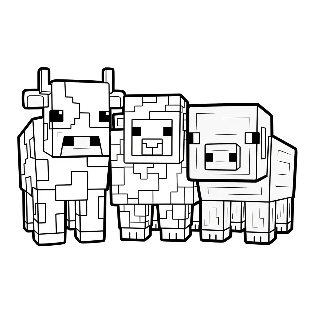 Minecraft kleurplaat 14 Minecraft kleurplaat 6