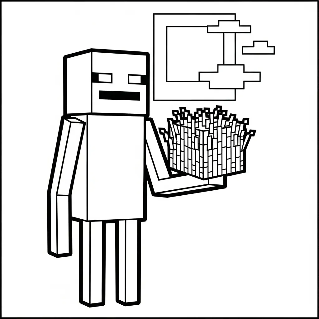Minecraft kleurplaat 13 Minecraft kleurplaat 5