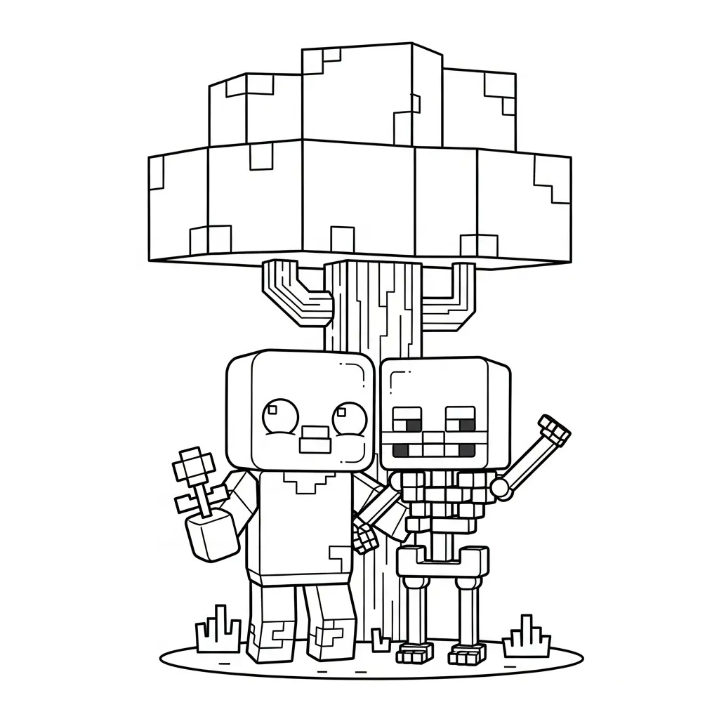 Minecraft kleurplaat 10 Minecraft kleurplaat 2