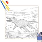 Mosasaurus Kleurplaat thumbnail