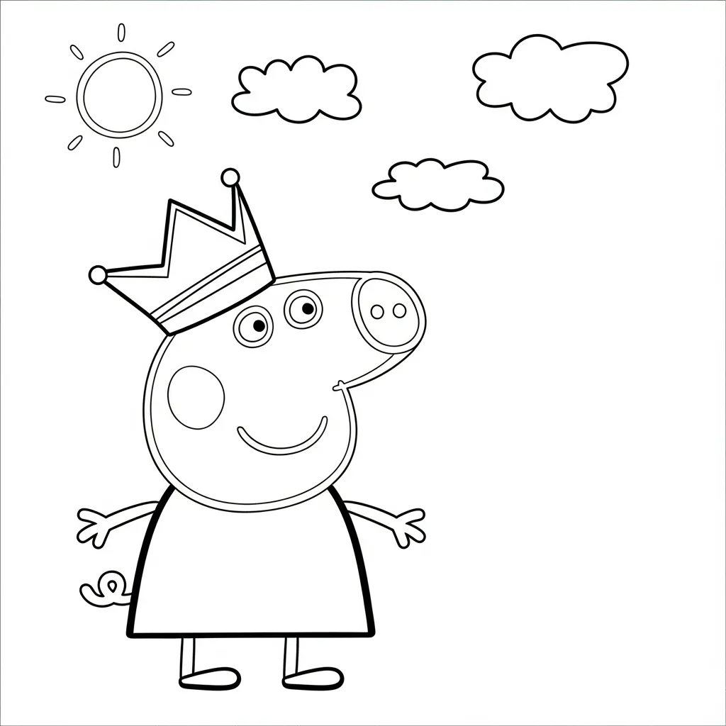 Peppa Pig kleurplaat