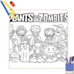 Plants vs. Zombies kleurplaat thumbnail