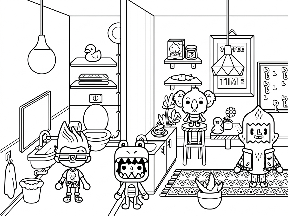 Toca boca kleurplaat 10