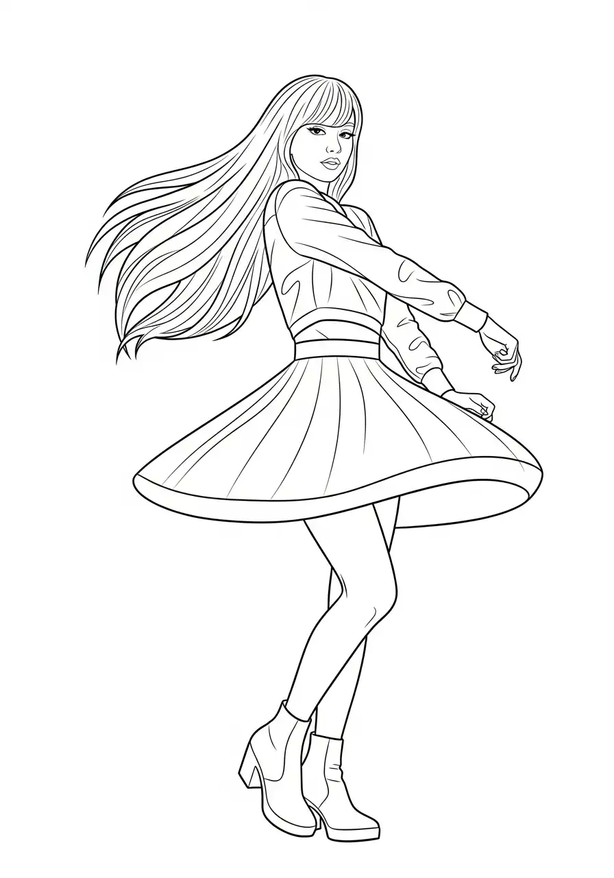 Lisa Blackpink Kleurplaat 9 blackpink dansende ster kleurplaat