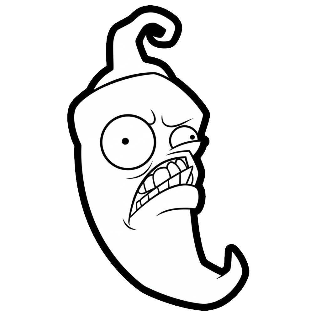 Plants vs. Zombies kleurplaat 23 chili peper aanval plants vs zombies kleurplaat