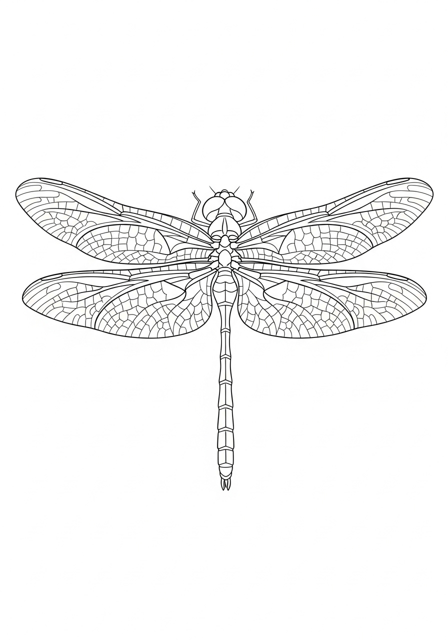 Libel kleurplaat 8 de sierlijke libel kleurplaat