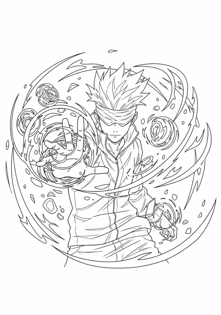 Plus De 22 Coloriages De Gojo Satoru Coloriages Gratuits Imprimer 