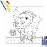 kleurplaat Cocofanto Elefanto thumbnail