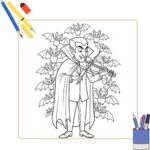 Kleurplaat Vampire thumbnail