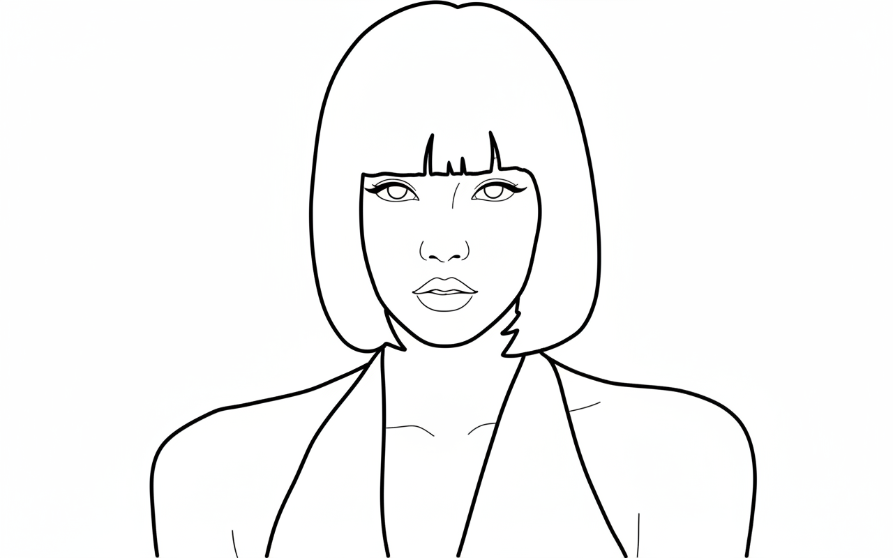 Lisa Blackpink Kleurplaat 15 korte bob lisa blackpink kleurplaat