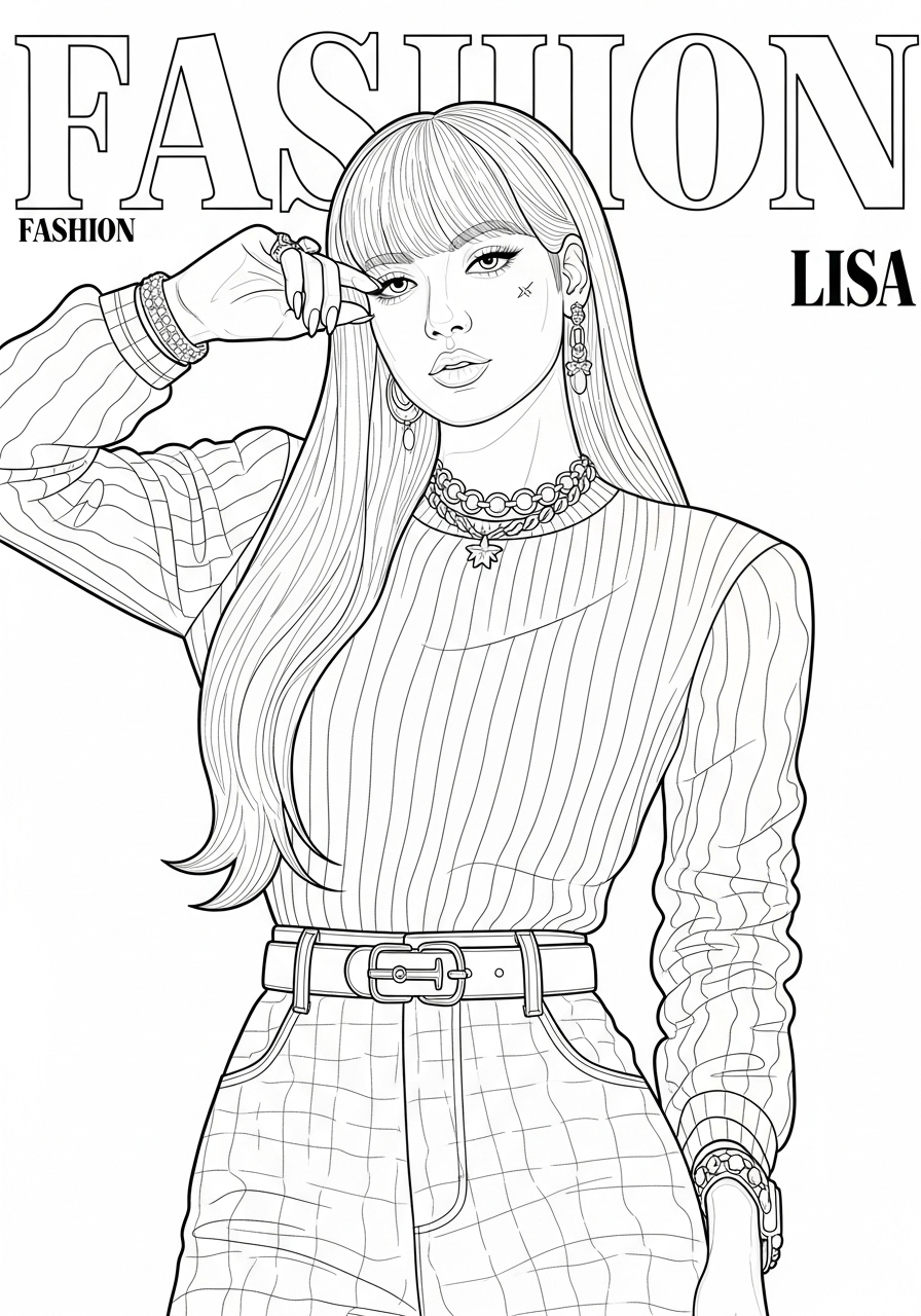 Lisa Blackpink Kleurplaat 17 lisa blackpink fashion magazine kleurplaat