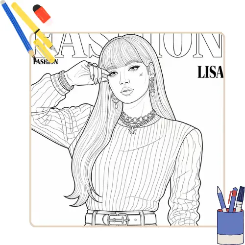Lisa Blackpink Kleurplaat thumbnail