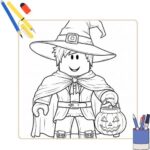 Roblox Halloween kleurplaat 4 Roblox Halloween kleurplaat thumbnail
