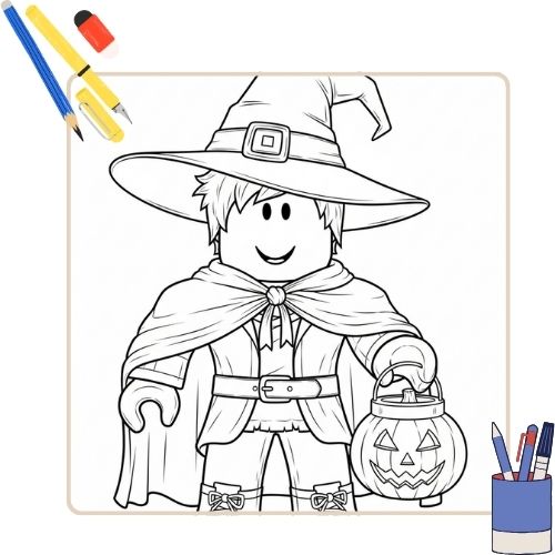 Roblox Halloween kleurplaat 7 Roblox Halloween kleurplaat thumbnail
