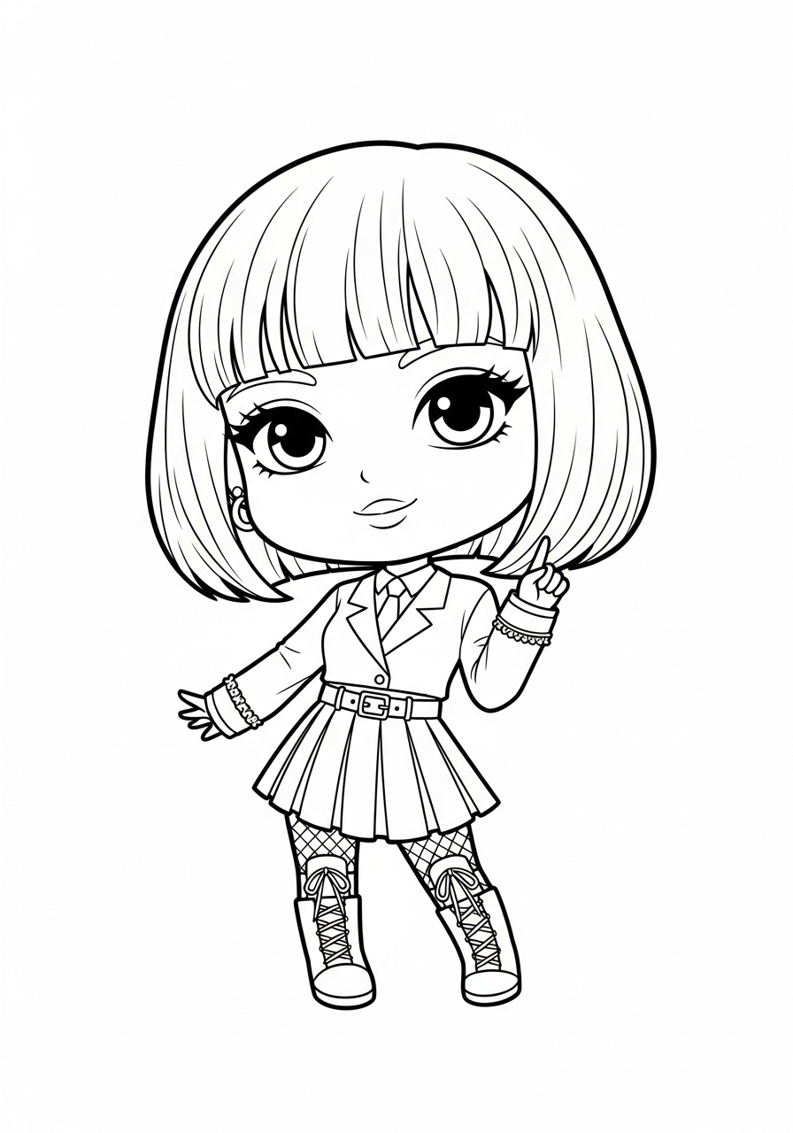 Lisa Blackpink Kleurplaat 12 schattige chibi lisa blackpink kleurplaat