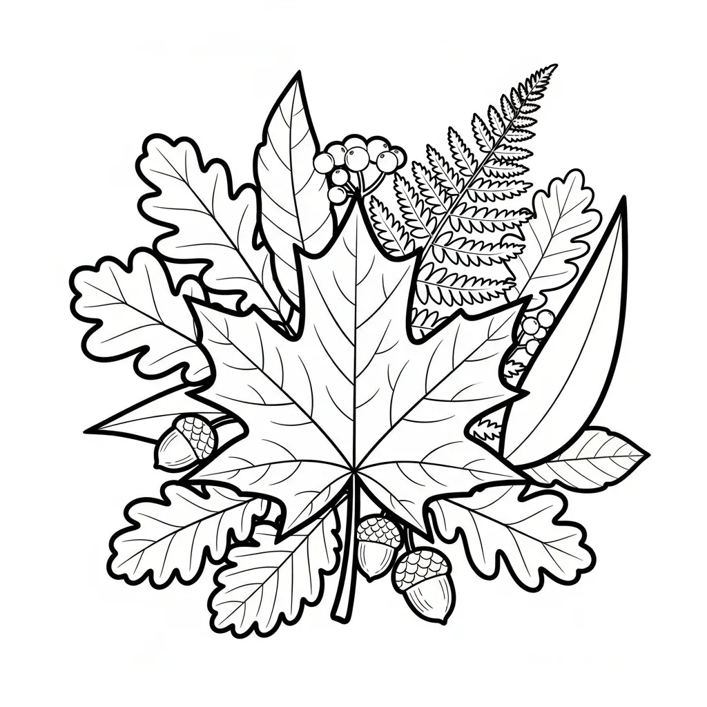 Kleurplaat Bladeren 3