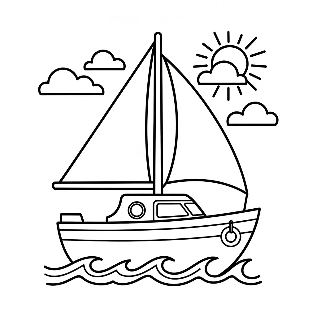 Coloring page Boat