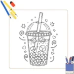 Kleurplaat Bubble Tea 4 Kleurplaat Bubble Tea thumbnail