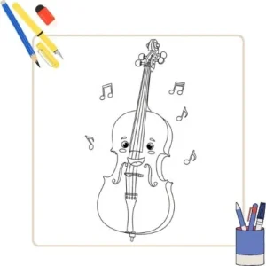 Kleurplaat Cello 54 Kleurplaat Cello thumbnail