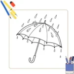 Paraplu Kleurplaat thumbnail