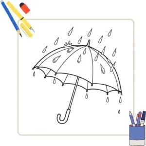 Paraplu Kleurplaat thumbnail