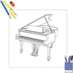 Piano Kleurplaat thumbnail