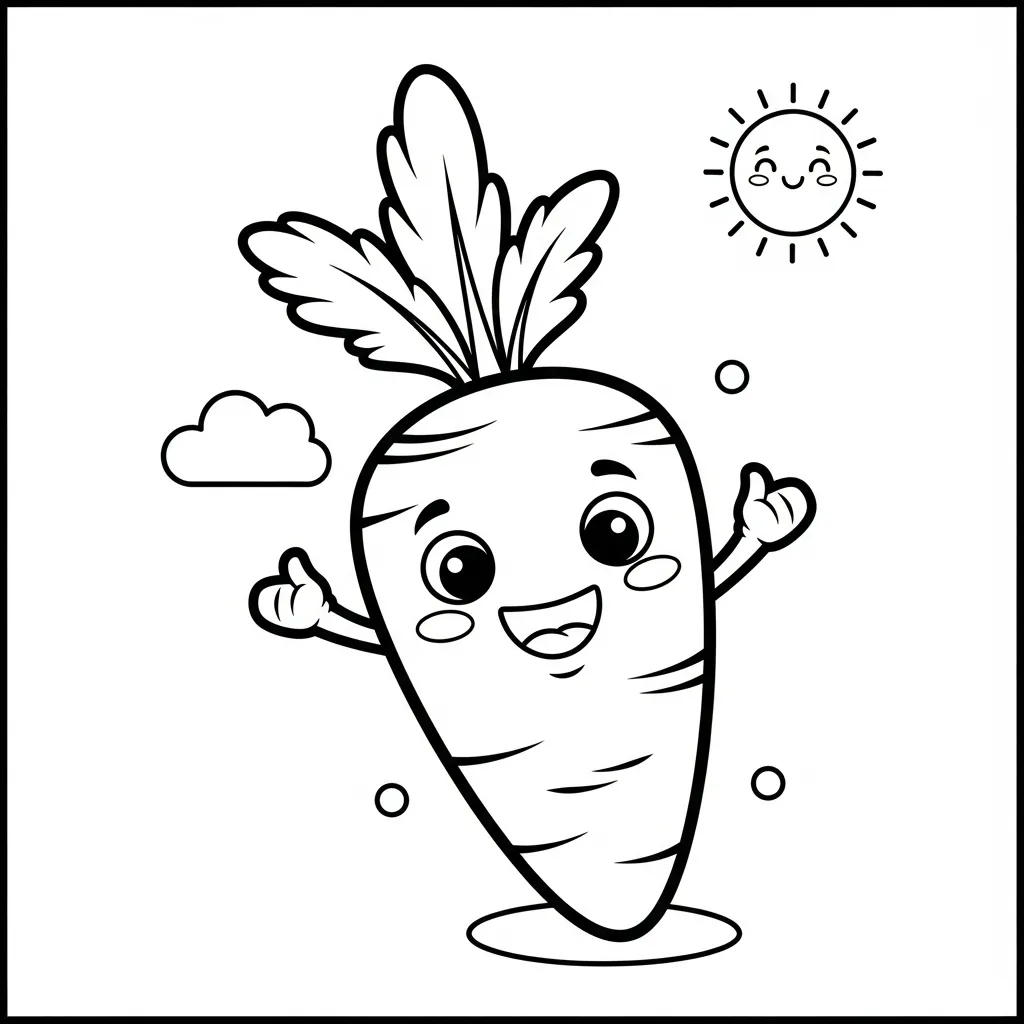 Porkkanan värityssivu 3