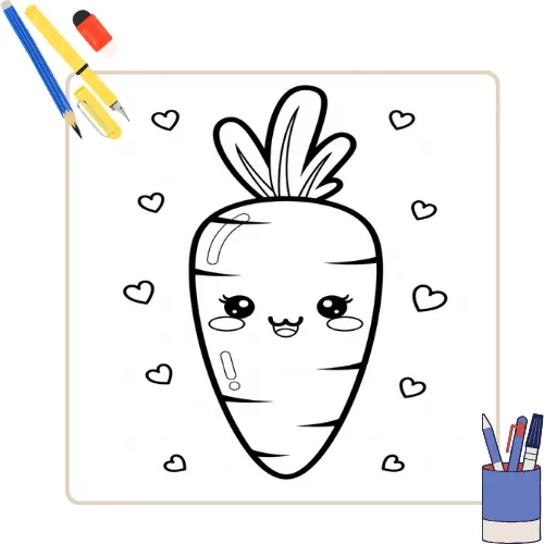 Wortel Kleurplaat thumbnail