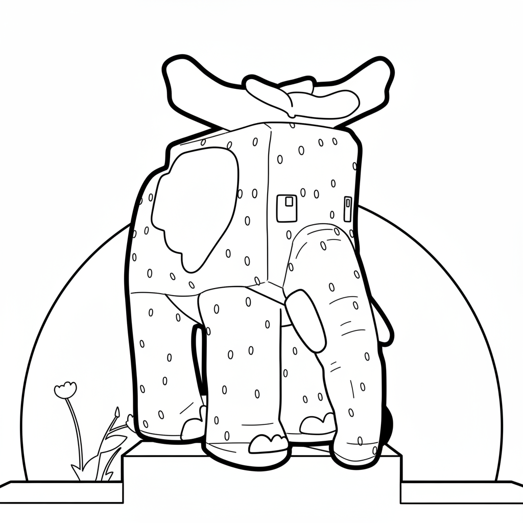 Strawberry Elephant Kleurplaat 21 aardbei olifant met bladeren op hoofd kleurplaat