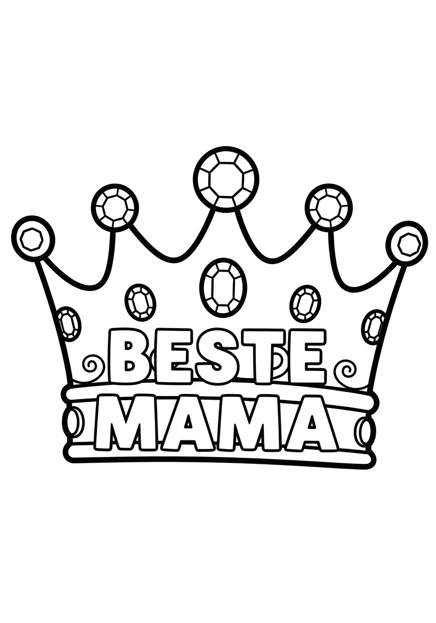 Kroon Kleurplaat 27 beste mama kroon kleurplaat