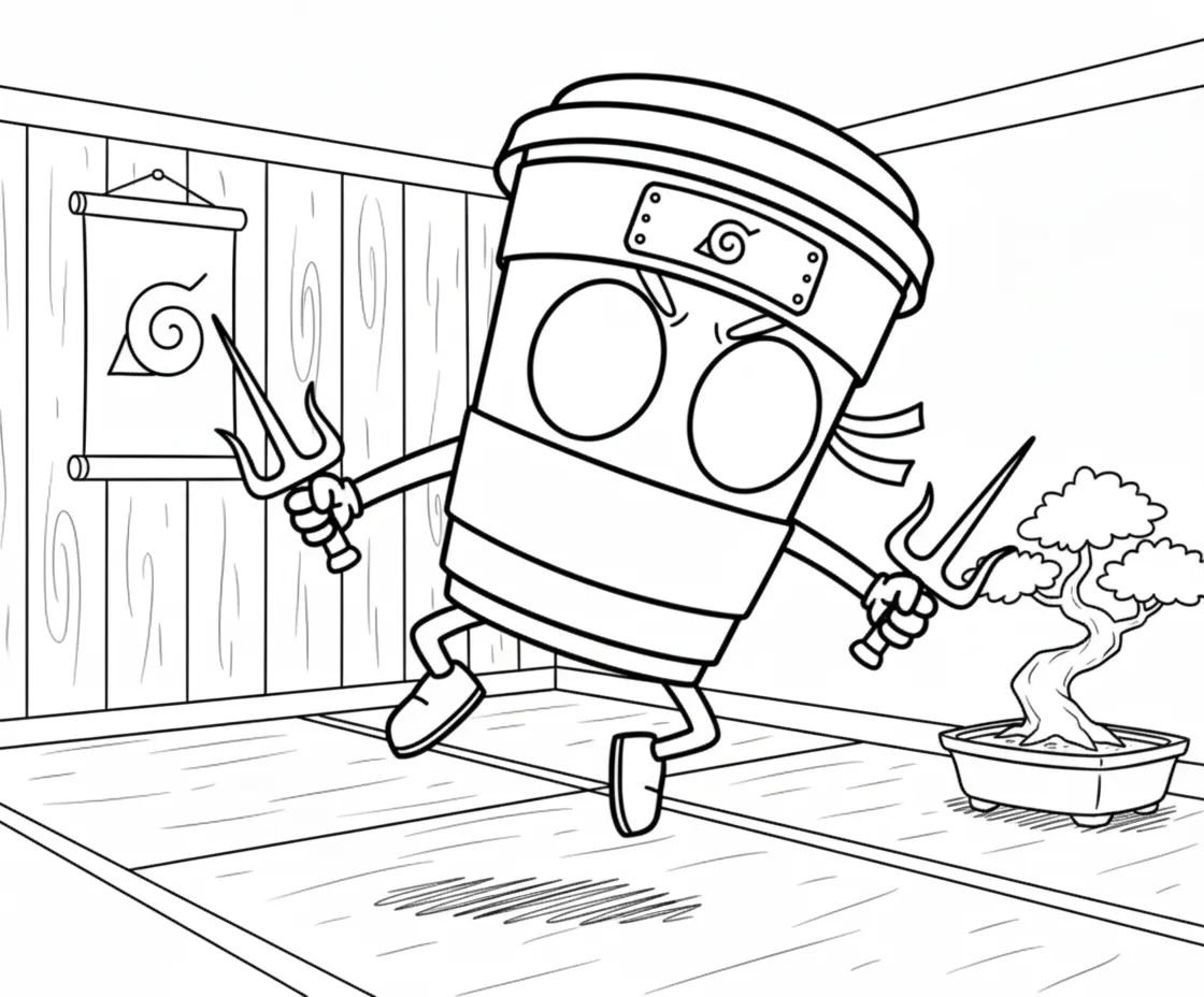 Cappuccino Assassino Kleurplaat 20 cappuccino assassino sai wapens dojo kleurplaat