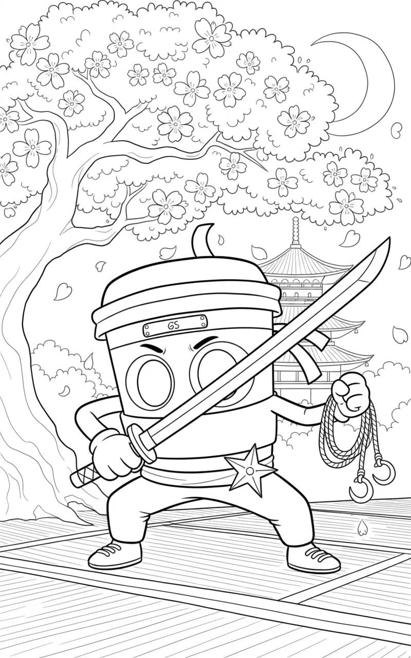 Cappuccino Assassino Kleurplaat 21 cappuccino assassino sakura bloesem tempel kleurplaat