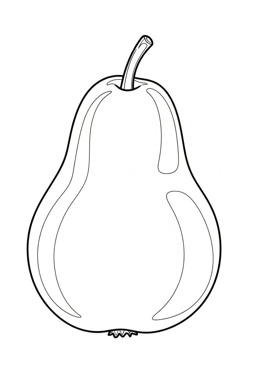 de glanzende peer kleurplaat