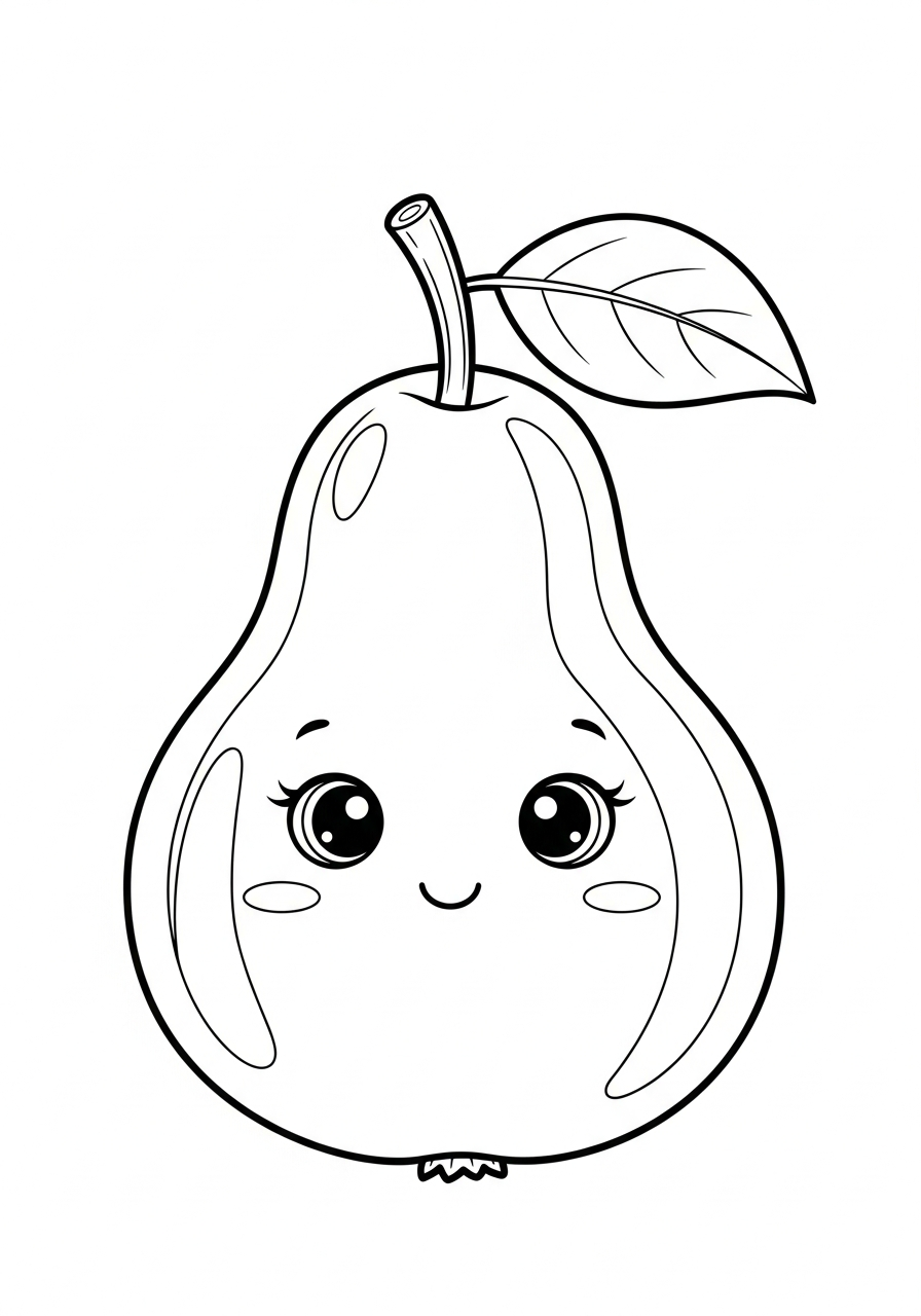 de lachende peer kleurplaat