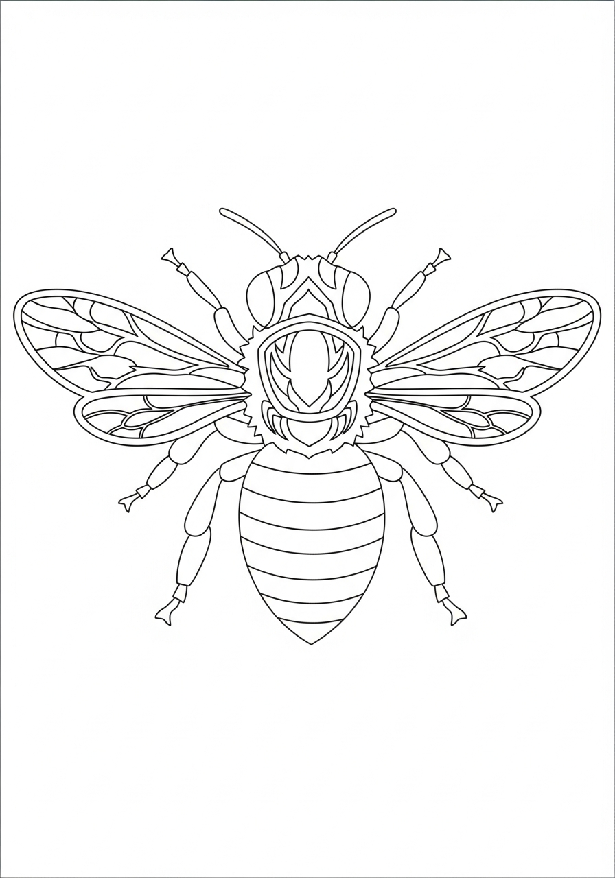 Bijen Kleurplaat 8 de werkzame bij kleurplaat