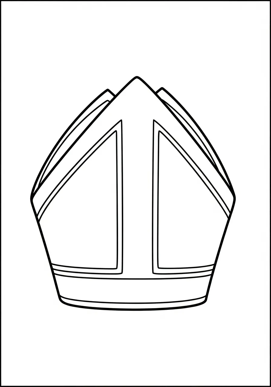 eenvoudige mijter zonder kruis kleurplaat
