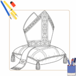 kleurplaat Mijter thumbnail