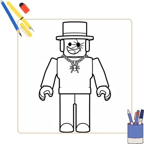 Kleurplaat Roblox Sammy thumbnail