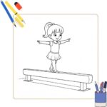 Kleurplaat Turnen 4 Kleurplaat Turnen thumbnail